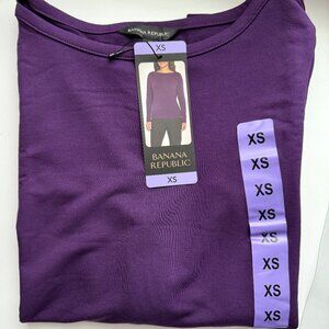 Banana Republic Ladies' Long Sleeve Top NWT Purple Size XS